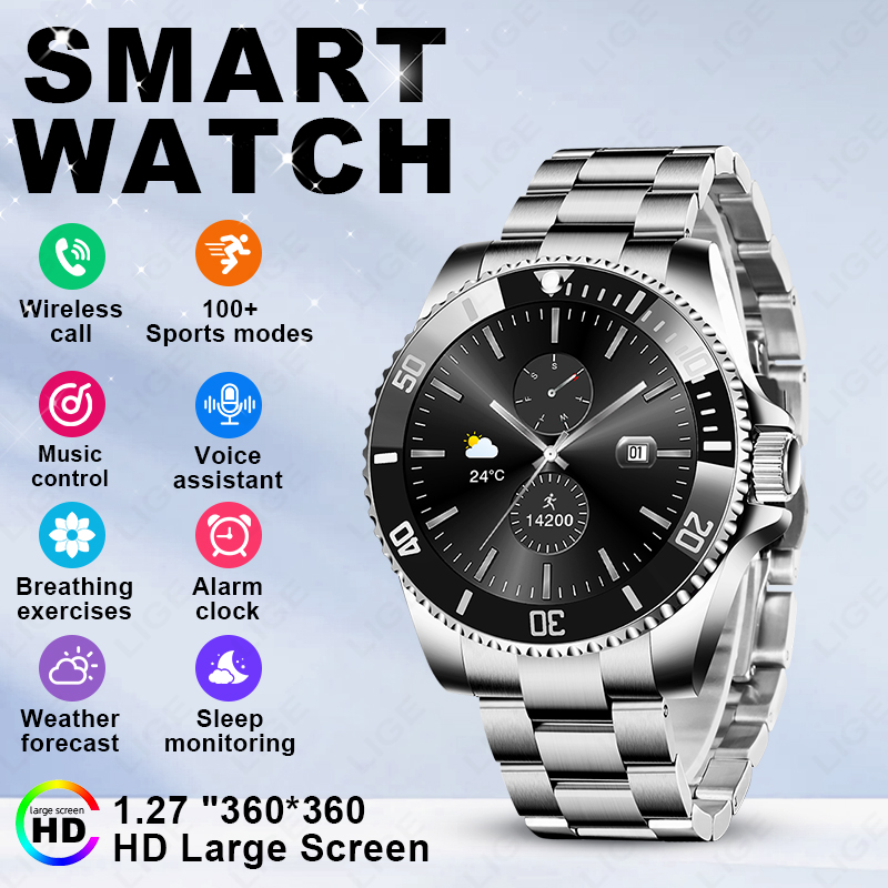 Luxury Watch In The World - Smartwatch LIGE 2026 z ekranem HD