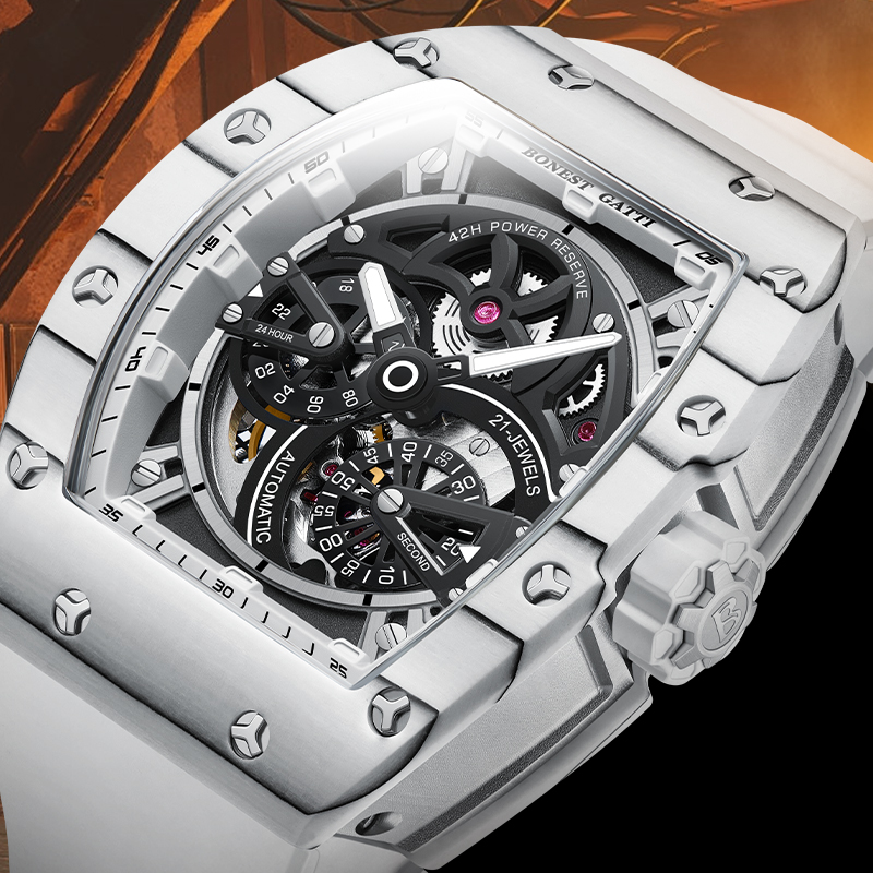 Luxury Watch Second Hand - Zegarek męski mechaniczny BONEST GATTI, koperta