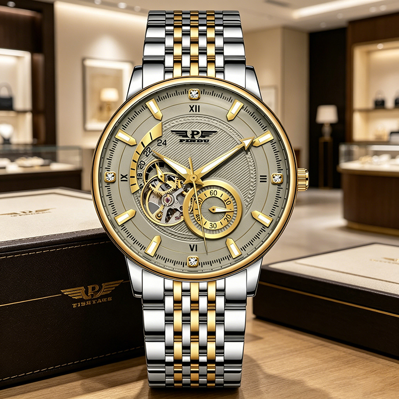 Luxury Watch Second Hand - Zegarek męski PINDU Luxury, vintage, klasyczny,