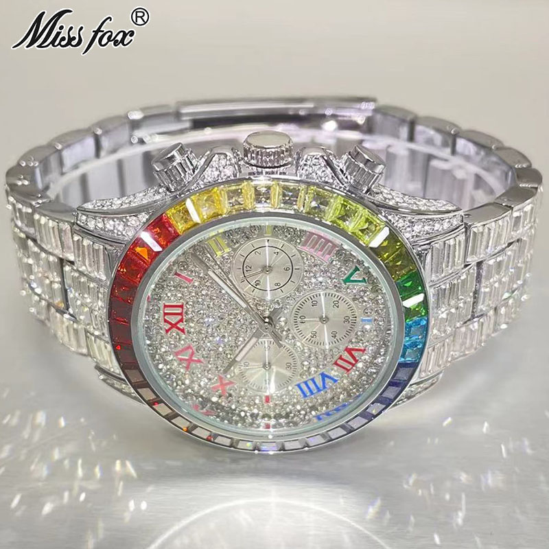 Luxury Watch Iceberg - MISSFOX luksusowe Iced zegarek dla mężczyzn