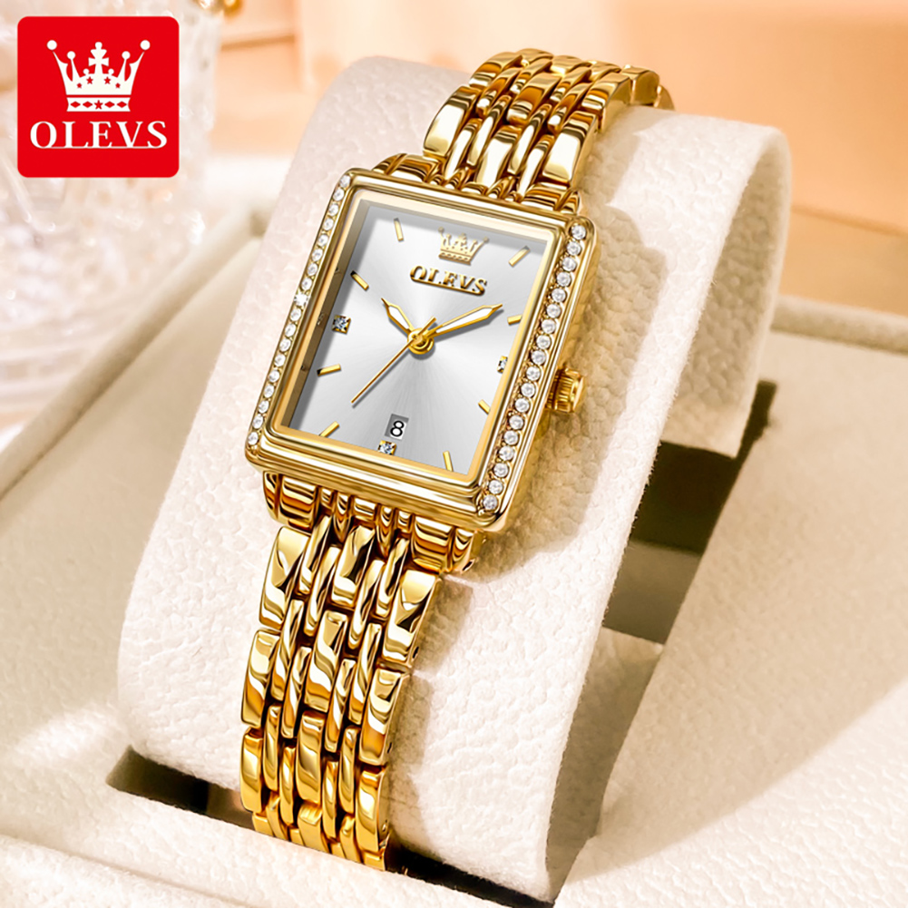 Luxury Watch For Sale - Zegarek damski OLEVS 9995 z datownikiem,