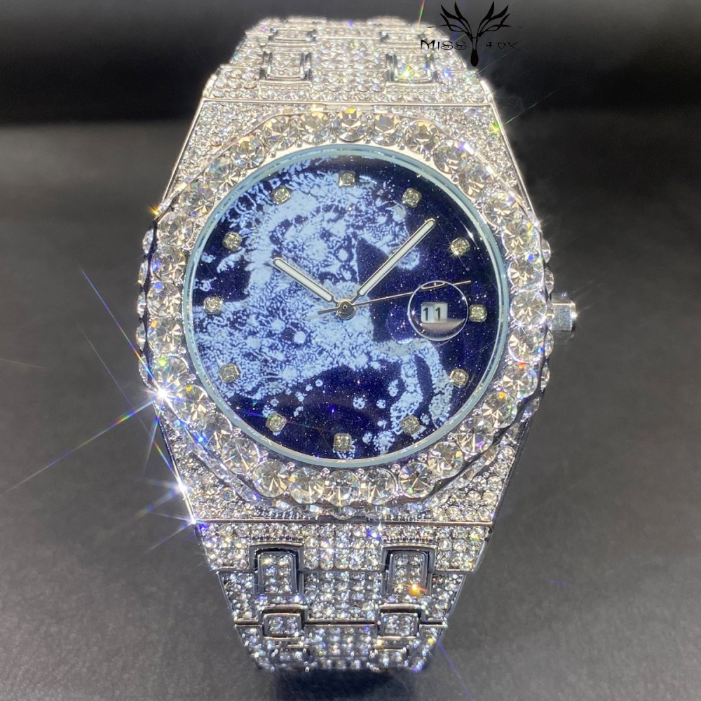 Luxury Watch Iceberg - Męskie zegarki kwarcowe Hip Hop MISSFOX