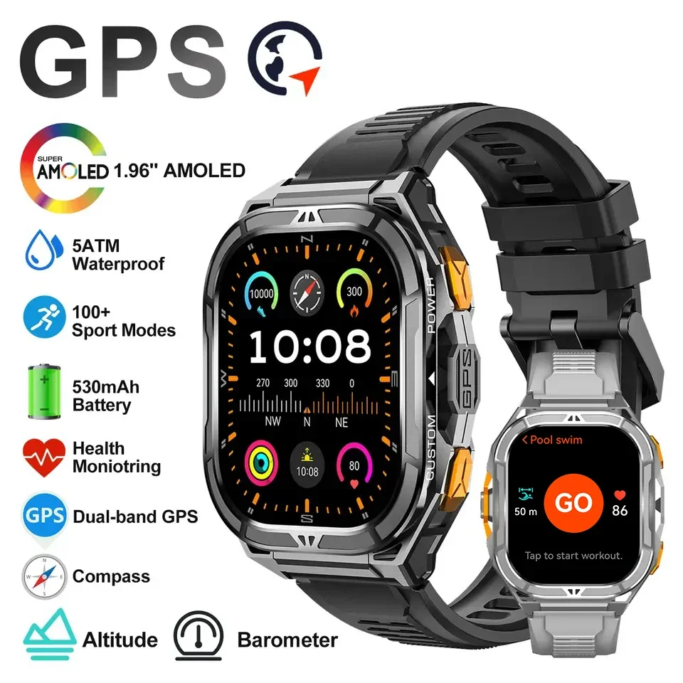 Luxury Watch In The World - Luksusowy smartwatch AMOLED z GPS, wodoszczelny