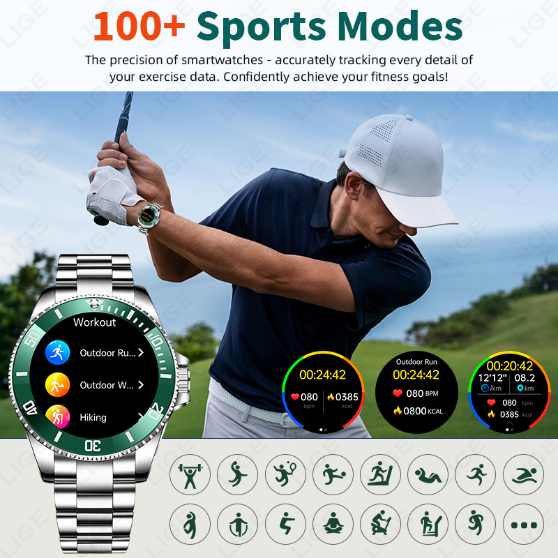LIGE Nowy Smartwatch Męski Poł – Luxury Watch In The World recenzja i cena