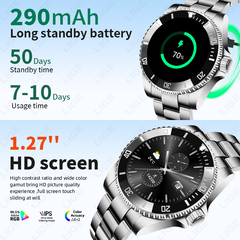 Smartwatch LIGE 2026 z ekranem – Luxury Watch In The World recenzja i cena