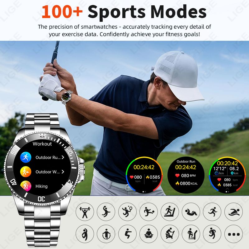 LIGE Biznesowy Smartwatch Męsk – Luxury Watch In The World recenzja i cena