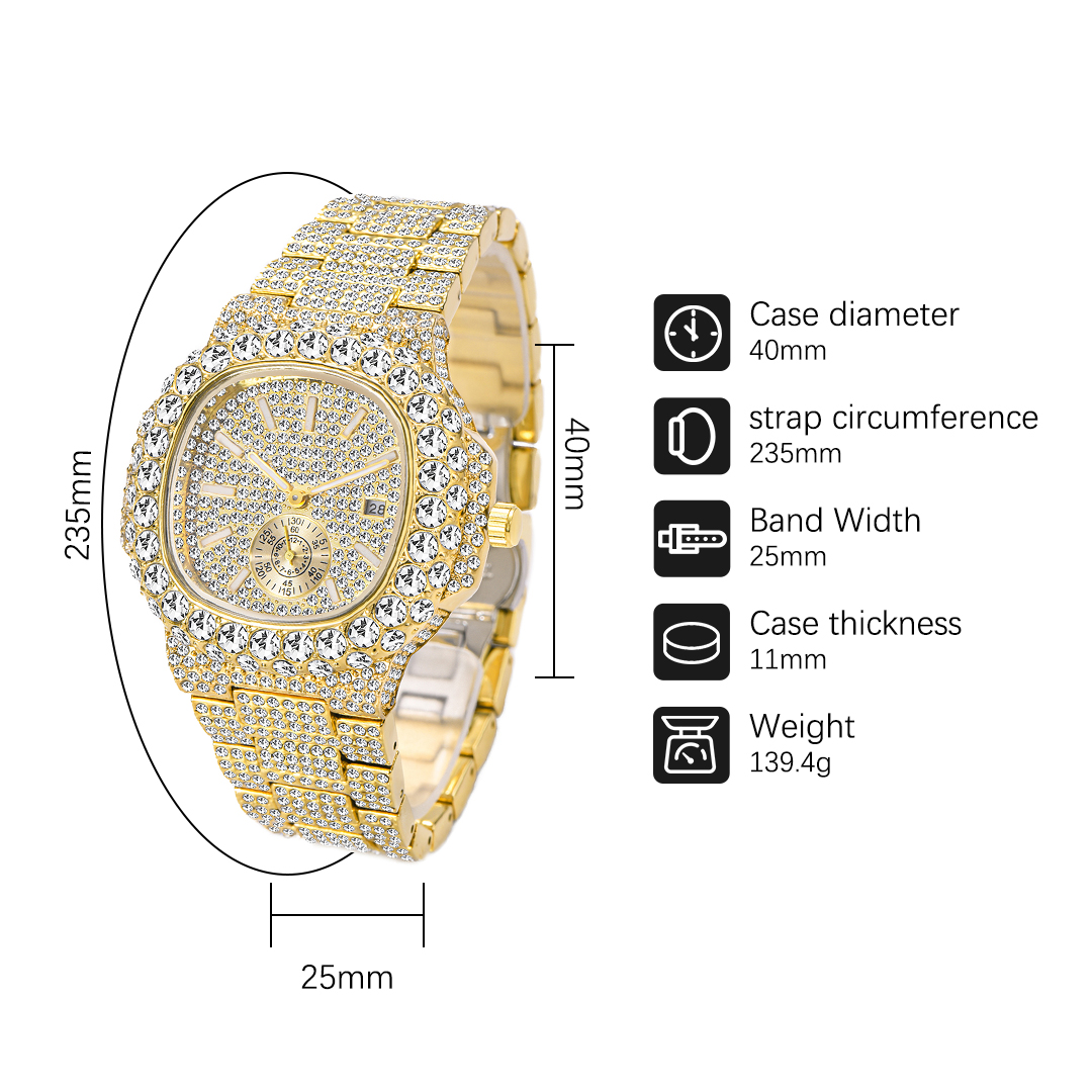 Hip Hop Brand MISSFOX Fashion  – Luxury Watch Iceberg recenzja i cena
