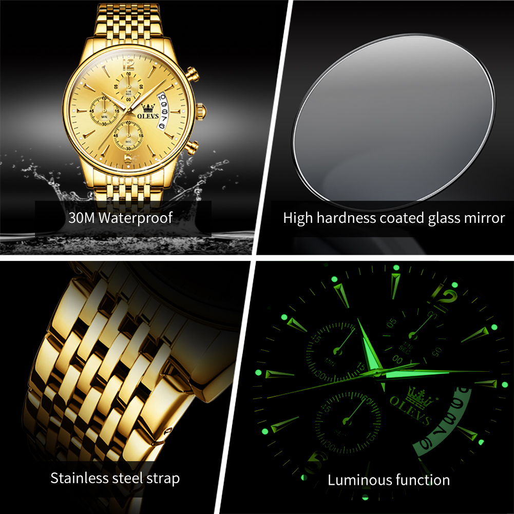 OLEVS marka luksusowy złoty ze – Luxury Watch Mockup recenzja i cena