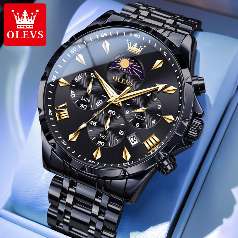 Zegarek męski OLEVS 3653 z kal – Luxury Watch Mockup recenzja i cena