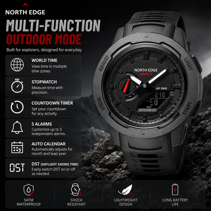 2026 NORTH EDGE Mars 3 Męski Z – Luxury Watch In The World recenzja i cena