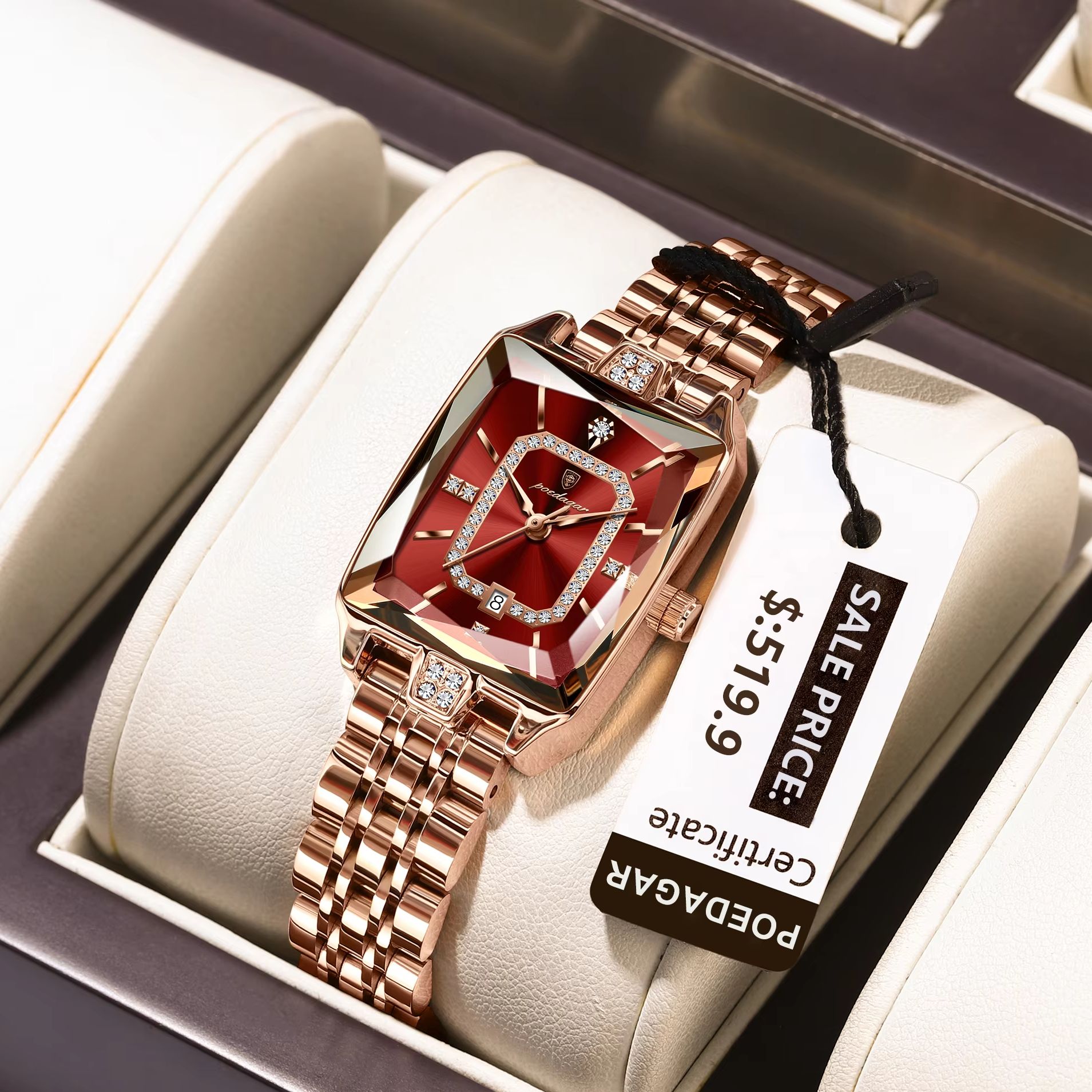POEDAGAR Modny Elegancki Damsk – Luxury Watch For Sale recenzja i cena