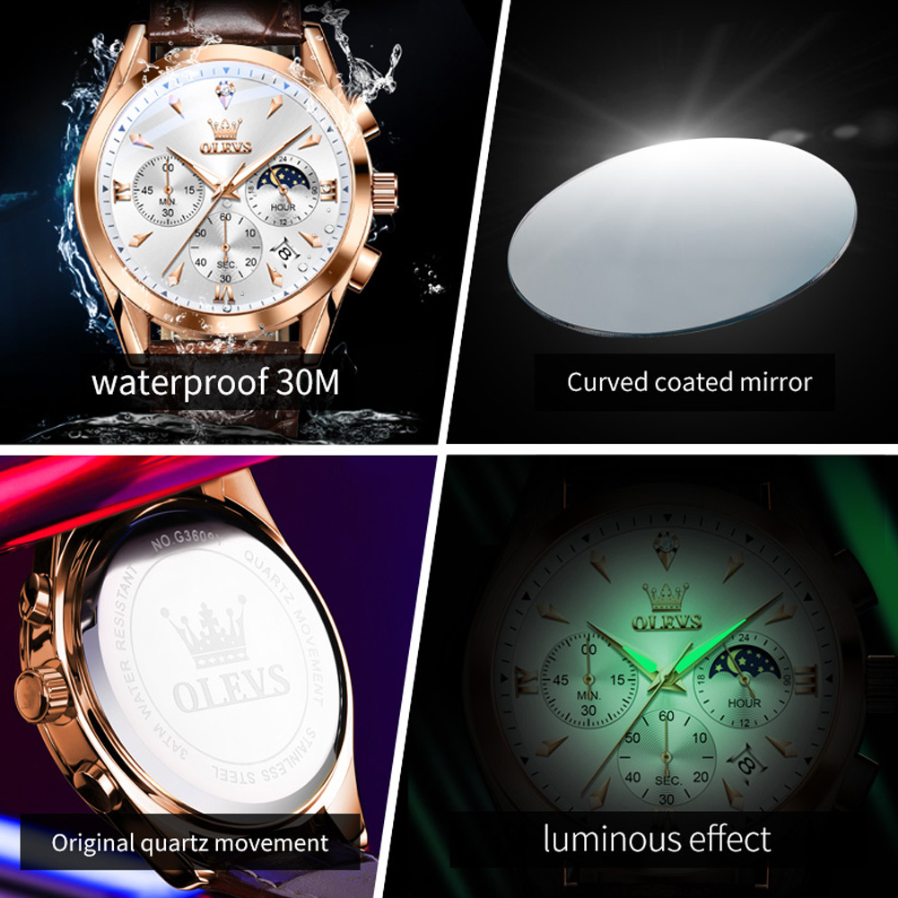 OLEVS Brand New modny zegarek  – Luxury Watch Mockup recenzja i cena