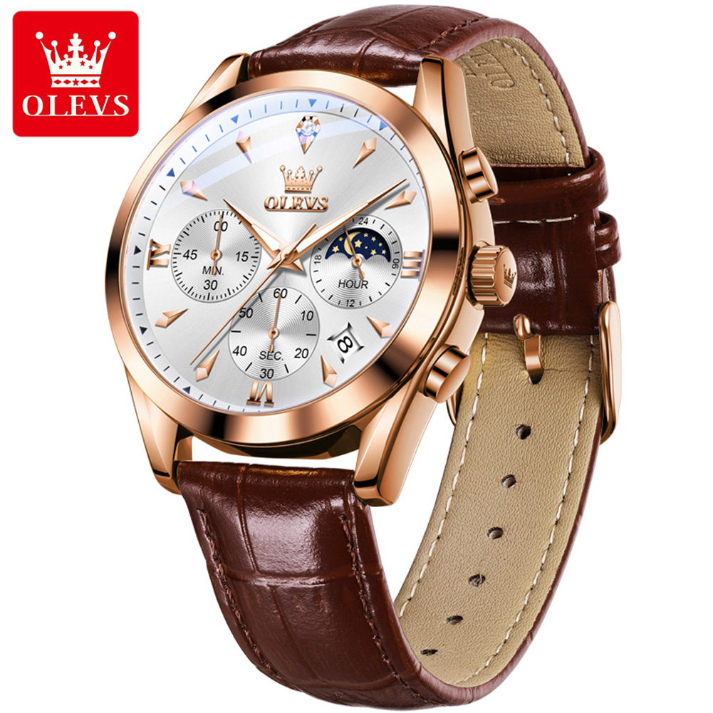 OLEVS Brand New modny zegarek  – Luxury Watch Mockup recenzja i cena